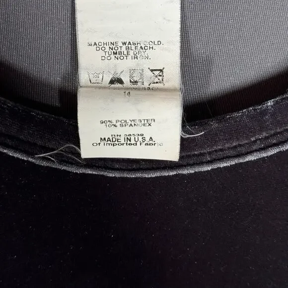 VTG Whimsical Fairy Grunge Dress Size 14 Womens XS Velvet Slit Y2K Made In USA - Picture 5 of 7